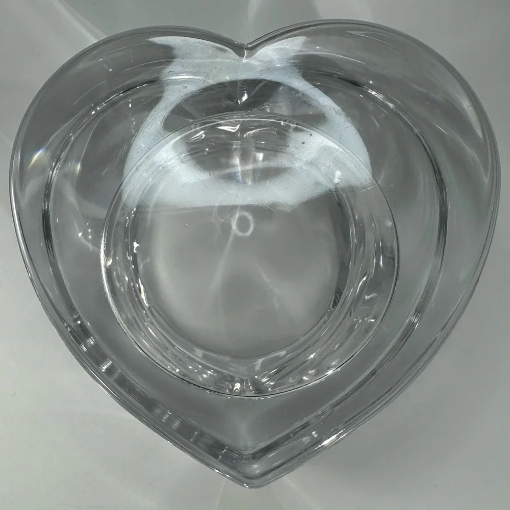 Royal‎ Limited Clear Heart Votive Candleholder 24% Full Lead Crystal